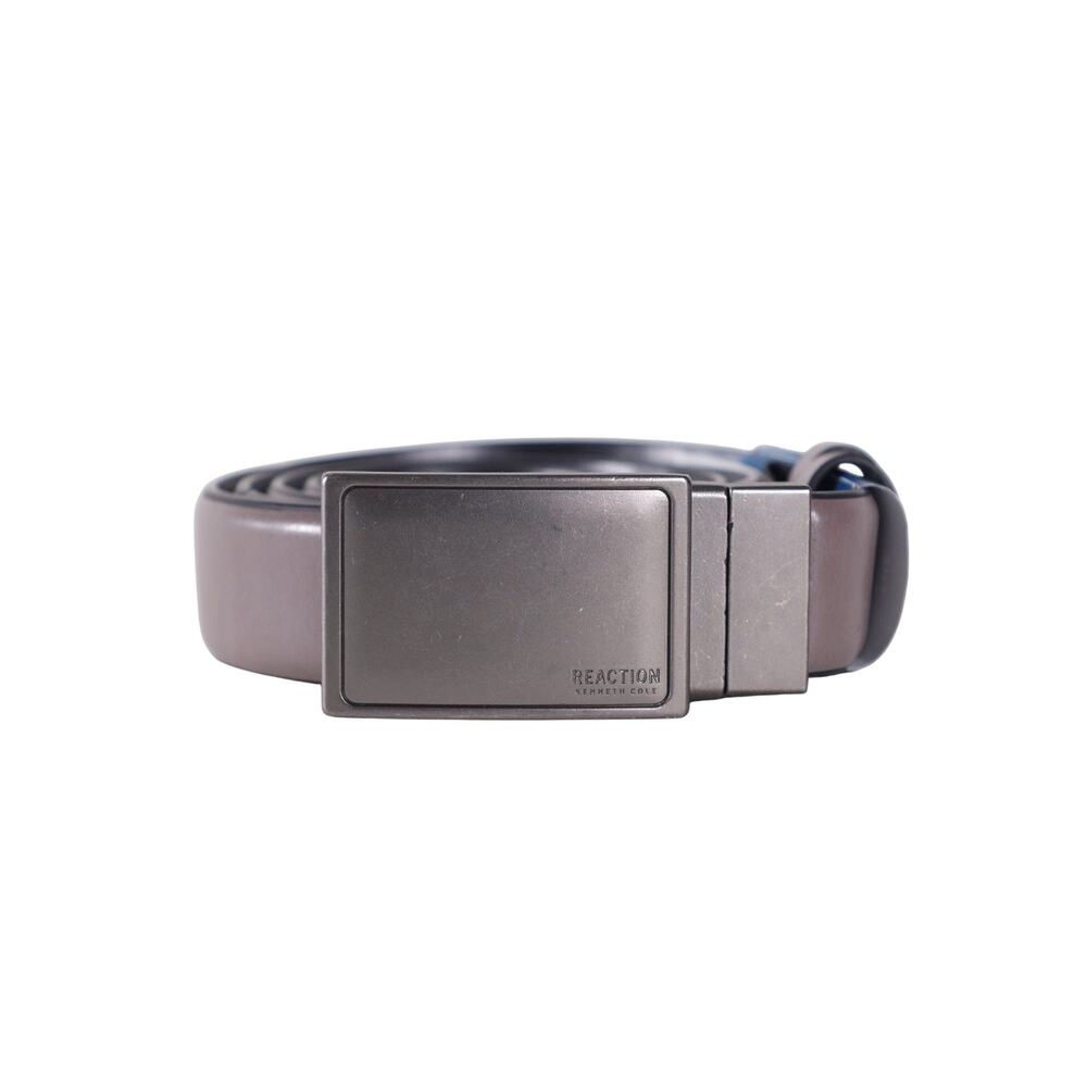 Kenneth Cole Reaction Reversible Exact System Stretch Belt – Gray/Black – NWT